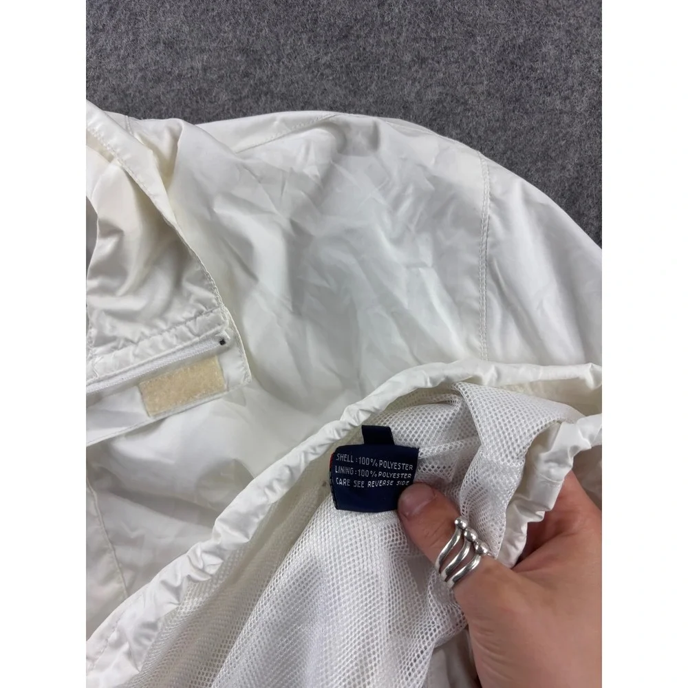 Ralph Lauren Polo Golf Mens White Anorak Windbreaker Half Zip Jacket Large